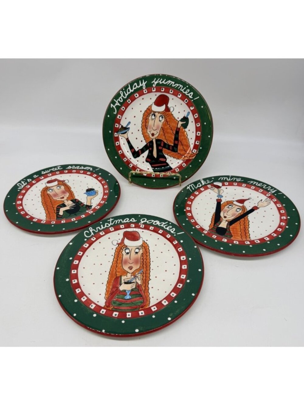 Mary Lester “Meeva” The Christmas Diva 2003 Dessert Plates